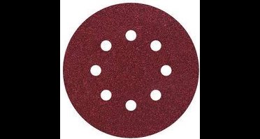 wolfcraft - Schuurpapier set 125mm – 25 stuks – Korrel 80 / 120 / 240 - Voor excentrische schuurmachines - 2259100
