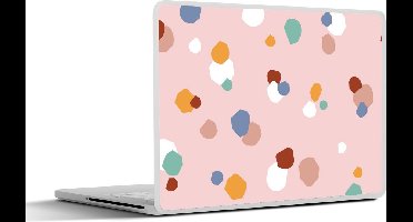 Laptop sticker - 14 inch - Kinderen - Stippen - Roze - 32x5x23x5cm - Laptopstickers - Laptop skin - Cover