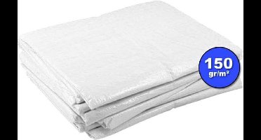 Wit afdekzeil bache bouwzeil 4x8m 150gr/m²