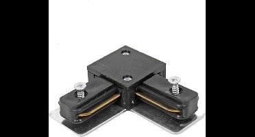 Spanningsrail Doorverbinder - Hoek L Koppeling - 1 Fase - Zwart