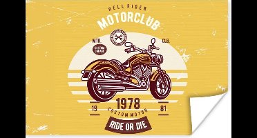 Poster Motor - Retro - Letters - Quote - 30x20 cm - Vaderdag cadeau - Geschenk - Cadeautje voor hem - Tip - Mannen