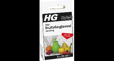6x HG Hgx Fruitvliegjesval Navulling 40 ml