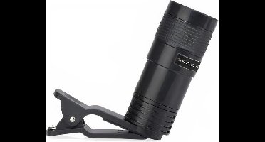 Kikkerland Telefoon telescoop - Voor op elke smartphone - Inclusief lenskappen - 7,6x5,6cm