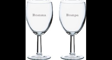 Wijnglas gegraveerd - 24,5cl - Bomma-Bompa