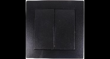 Benson Wandcontactdoos - Wisselschakelaar - Inbouw - Zwart - 250V - 10A