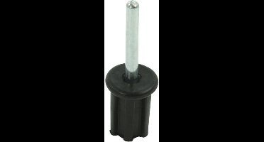 ProPlus Tentstokdop - Ø 22 mm - Metalen pin - Kunststof en metaal - Zwart/zilver