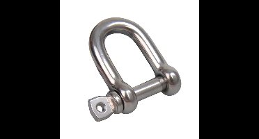 ProPlus D-Sluiting Kort 10 mm - A4 RVS Aisi 316 - 4.000 daN