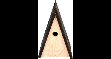 Houten vogelhuisje/nestkast wigwam - Vurenhouten spiegel vogelhuisjes tuindecoraties - Vogelnestje - tuindieren-  tuinvogeltjes