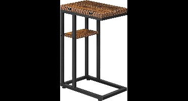 C-vormige bijzettafel - opvouwbare bank bijzettafel - nachtkastje snacktafel - laptop houder tafel voor bank, - kleine salontafel - rustiek bruin