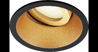 Inbouwspot Warta met Philips HUE White - spotje - Zwart - rond - Voor binnen / woonkamer / keuken / slaapkamer - IP20 - GU10 - Buitendiameter: 82MM - boorgat: 70-75MM - min. Inbouwdiepte: 70MM