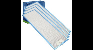 4x Metaalfilter voor Franke 133.0176.352 166x516mm