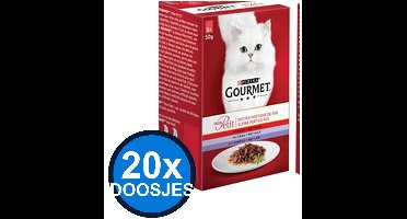 20x Gourmet - Mon Petit Vlees 6x50g - Kattenvoer Natvoer - 300g