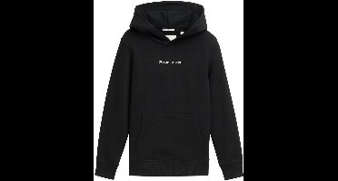 Tom Tailor - Hoodie-sweatshirt met logoprint - Maat 140 - heavy black