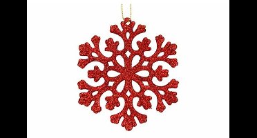 Hanger Flake Glitter Rood 10xh10cm Kunst Stof