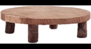 Houten tableau op pootjes - doorsnee 30 cm