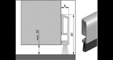 Ellen dorpelstrip 100 cm bruin