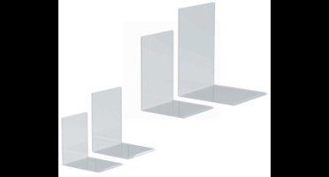 Maul Boekensteunen Acryl, 1 paar, 10 x 10 x 13 cm transparant