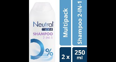 Neutral 0% Shampoo 2 in 1 - 2 x 250 ml - voordeelverpakking