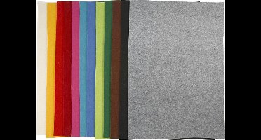 Hobbyvilt, vel 42x60 cm, kleuren assorti, 12 assorti vel