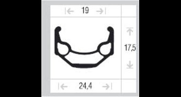 Voorwiel 28x1 14 - 19-622 zac19 zilver shimano naaf - dt spaken - ZILVER