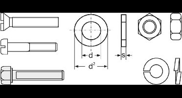 803596 Combi-schroeven assortiment navulverpakking 3000 onderdelen