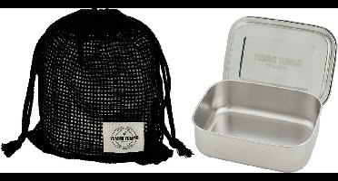 Yummii Yummii - Bento Lunchbox Medium - Roestvast Staal - Zilver -