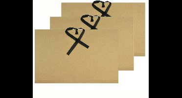 Kangaro tekeningenmap opbergmap A4 formaat - 3x - 500 grams - karton - beige