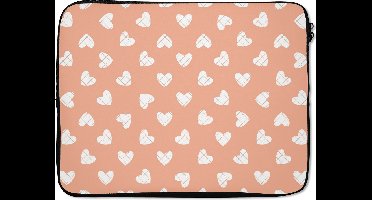 Laptophoes - Laptoptas - Patronen - Laptop - Design - Figuren - Hart - 17 Inch - Laptop skin