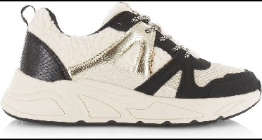 POSH by Poelman CAROCEL Dames Sneakers Teddy - Zwart Multi - Maat 42