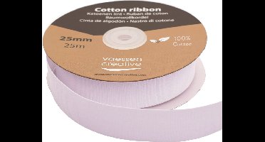 Vaessen Creative Katoenen Lint - 25mmx25m - Wit
