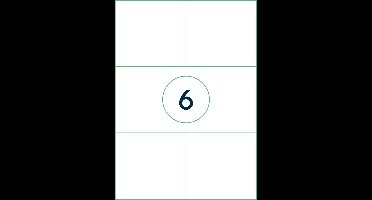 Rillprint A4 Stickervellen - Verzend etiketten Stickers - 6 Per Vel - 105x99MM