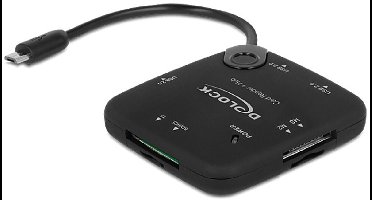 DeLOCK Micro USB OTG kaartlezer en 3-poorts USB Hub