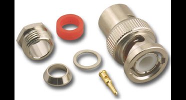 BNC (m) soldeerbare connector 50 Ohm voor 6,5mm kabel