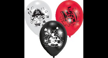 RIETHMULLER - 6 piraten latex ballonnen 22 cm verjaardagsdecoratie