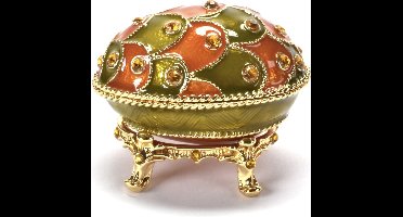 Luxe Decoratief Ei met Kristallen — Verzamelstuk in Keizerlijke Stijl — Handgemaakt, van de Czars Collectie door Atlas Editions voor verzamelaars, niet geschikt voor kinderen jonger dan 14 jaar.