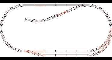 H0 Roco GeoLine (met ballastbed) 61102 Uitbreidingsset 1 set(s)