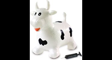 Jamara Skippybal - 460318 Skippydier Koe Wit Zwart Junior met Pomp
