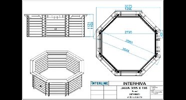 Java ovaal 6,40 × 4,00 m Basis pakket