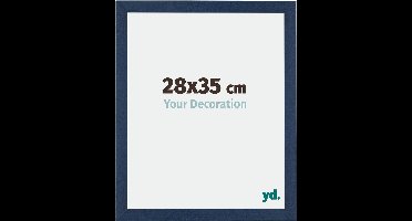 Your Decoration - Fotolijst 28x35 cm - MDF - Donkerblauw Geveegd - Mura