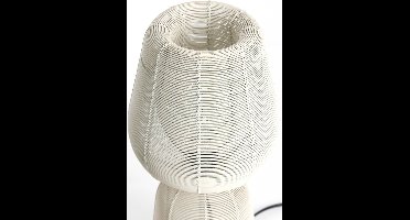 Light & Living - Tafellamp ABOSO - Ø18x42cm - Wit