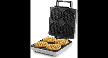 DOMO DO9251W Wafelijzer 'Wafflelicious' - voor 4 ronde wafels