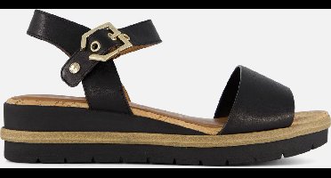 Tamaris Sandalen zwart Leer - Dames - Maat 39