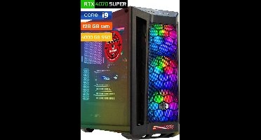 ScreenON - Game Computer / Gaming PC - Intel Core i9 - 4TB M.2 SSD - 128GB RAM - RTX 4070 Super - Windows 11
