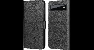 Hoesje Portemonnee voor Google Pixel 6 Zwarte portemonnee met magnetische klep en kaartopslag