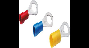 Cimco geïsoleerde ringkabelschoen recht geel 0,1-0,4mm2 - gat M4 per 100 stuks (180014)