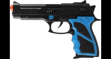 JonoToys Politie speelgoed pistool - kind en volwassenen - verkleed rollenspel - plastic - 22 cm