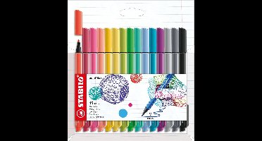 STABILO pointMax - Hardtip Fineliner 0,8 mm - Nylon Punt - Etui Met 15 Kleuren