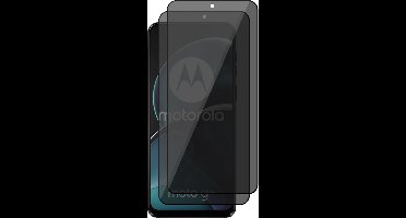 Privacy Screenprotector geschikt voor Motorola Moto G14 - 2x Volledig Dekkend Glas Screen Protector
