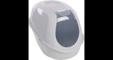 Flamingo Kattentoilet Trini – XL – Grijs – 46 x 67 x 49 cm – Met Koolfilter – Duurzaam & Ruim – Gemaakt van Gerecycleerd Kunststof