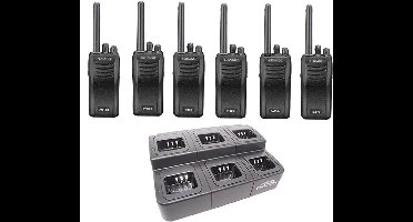 Kenwood TK3501 portofoon set met 6-voudige lader